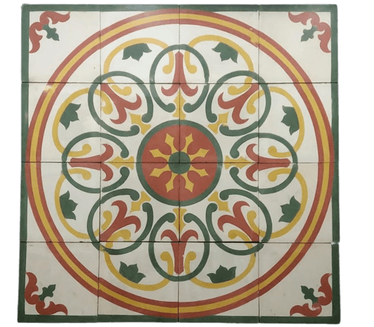 Enchanted Ringed Athangudi Tiles - bharatnatural