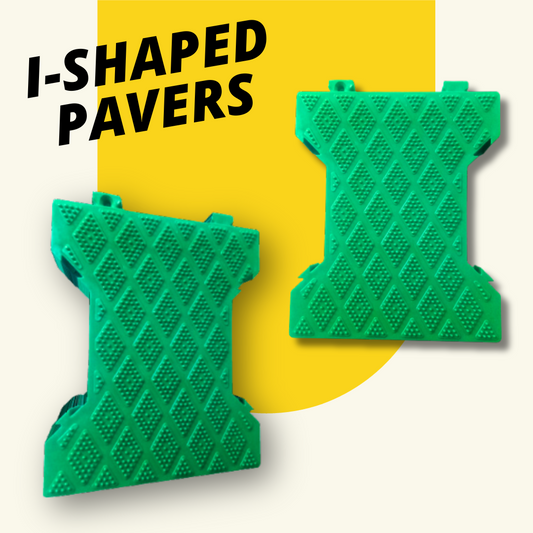Green I-Shaped Pavers