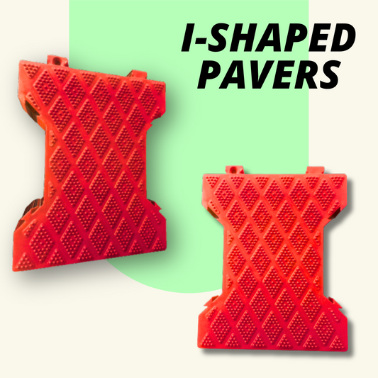 Red I-Shaped pavers