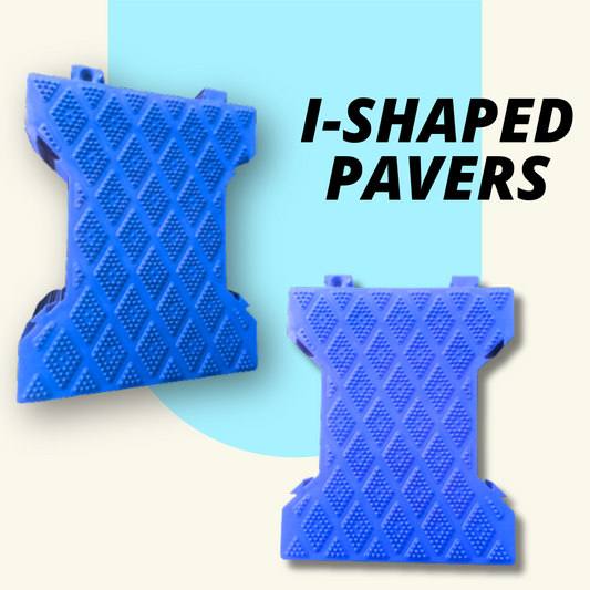 Blue I-Shaped Pavers
