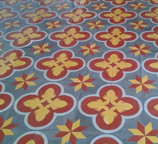 Leafy Clustor Athangudi Tiles