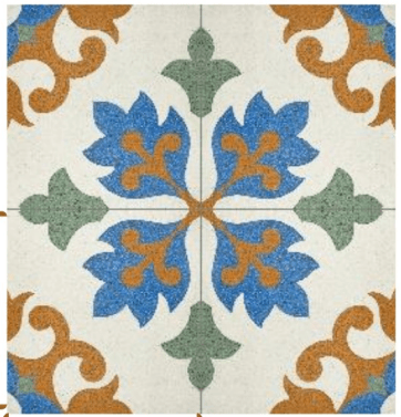 Midnight Bloom Heritage Tiles - bharatnatural