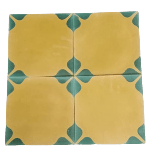 Tranquil flower athangudi tiles - bharatnatural