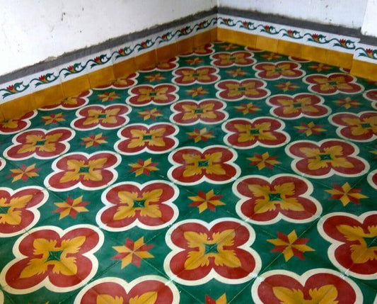 Diamond Bloom Athangudi Tiles