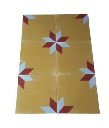 Mystic Athangudi Tile, hand-poured pattern